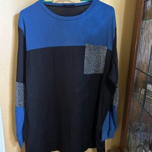 Cute Black, Blue and Silver Shirt